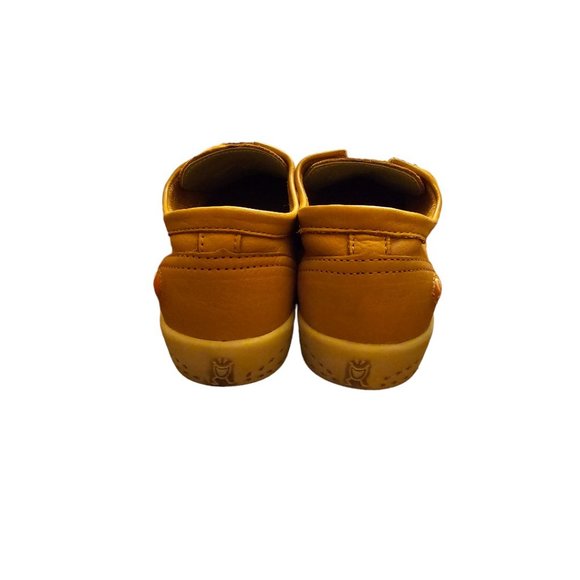 Softinos Comfortable Slip on  Leather Stretch Sneaker - Orange - Picture 4 of 5